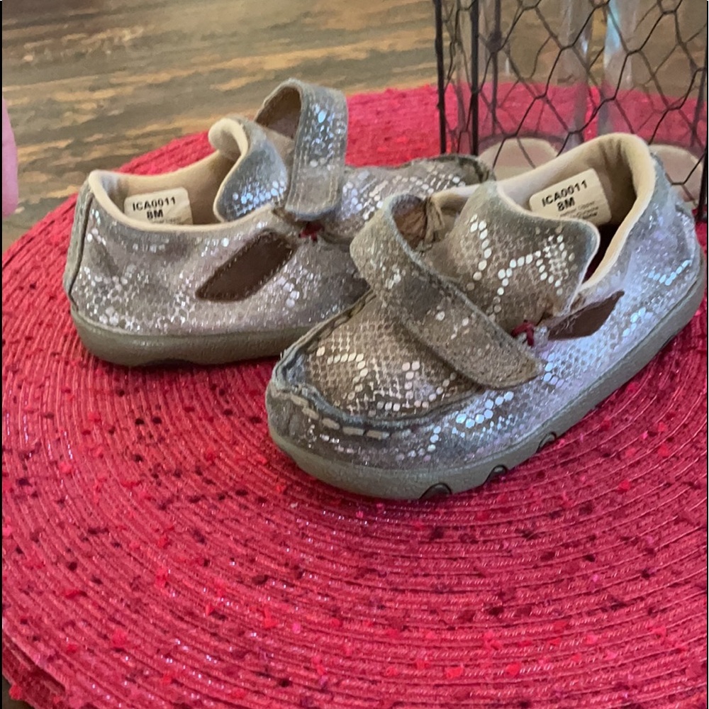 NOT SOLD-COPY Twisted X Real Leather Moccasins SZ: 8 TODDLER